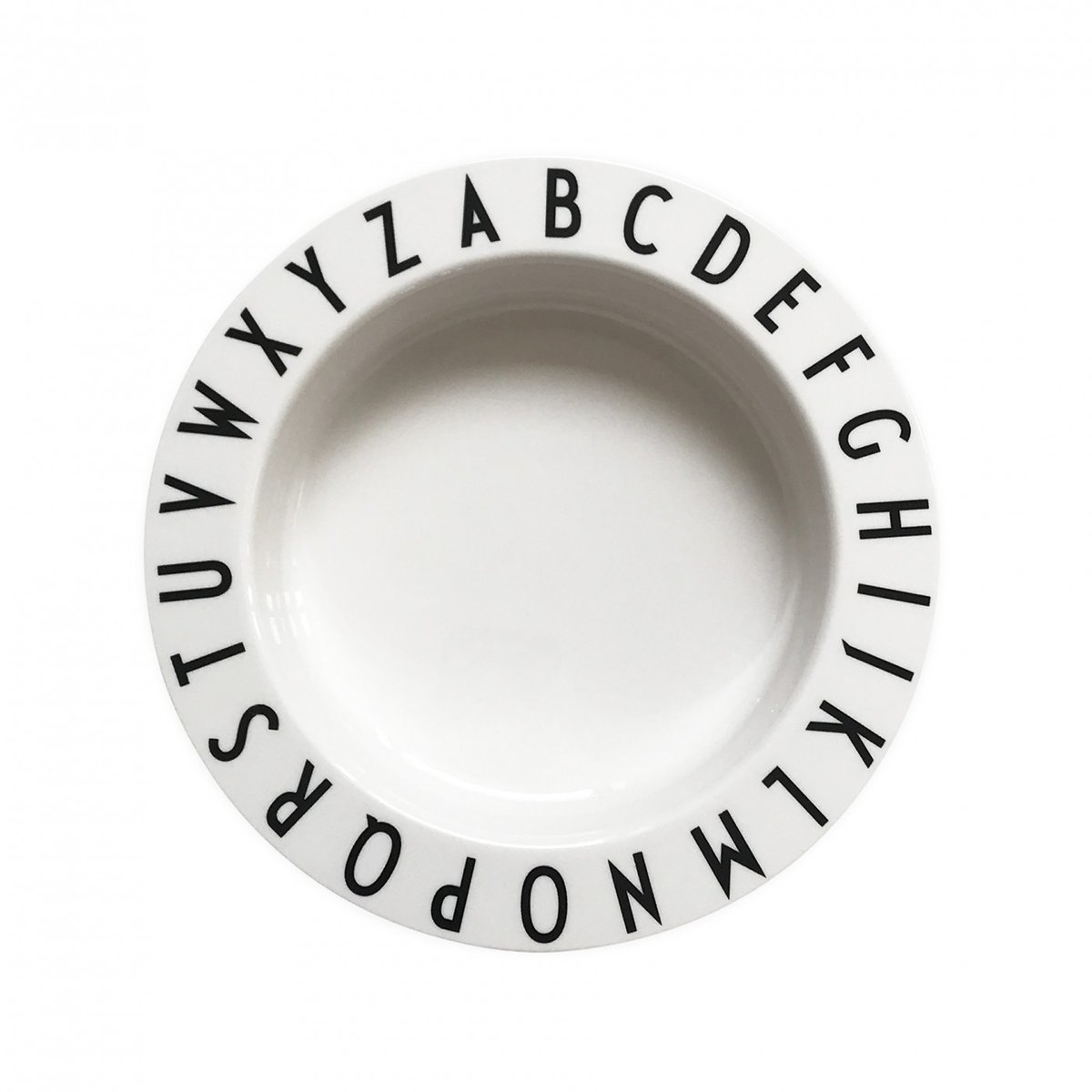 Assiette Creuse Alphabet blanc, DESIGN LETTERS