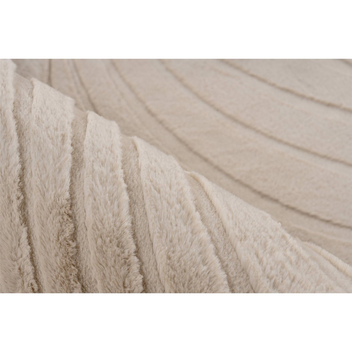 Tapis rectangulaire à relief ondulé moderne beige sable clair uni, ARTE ESPINA