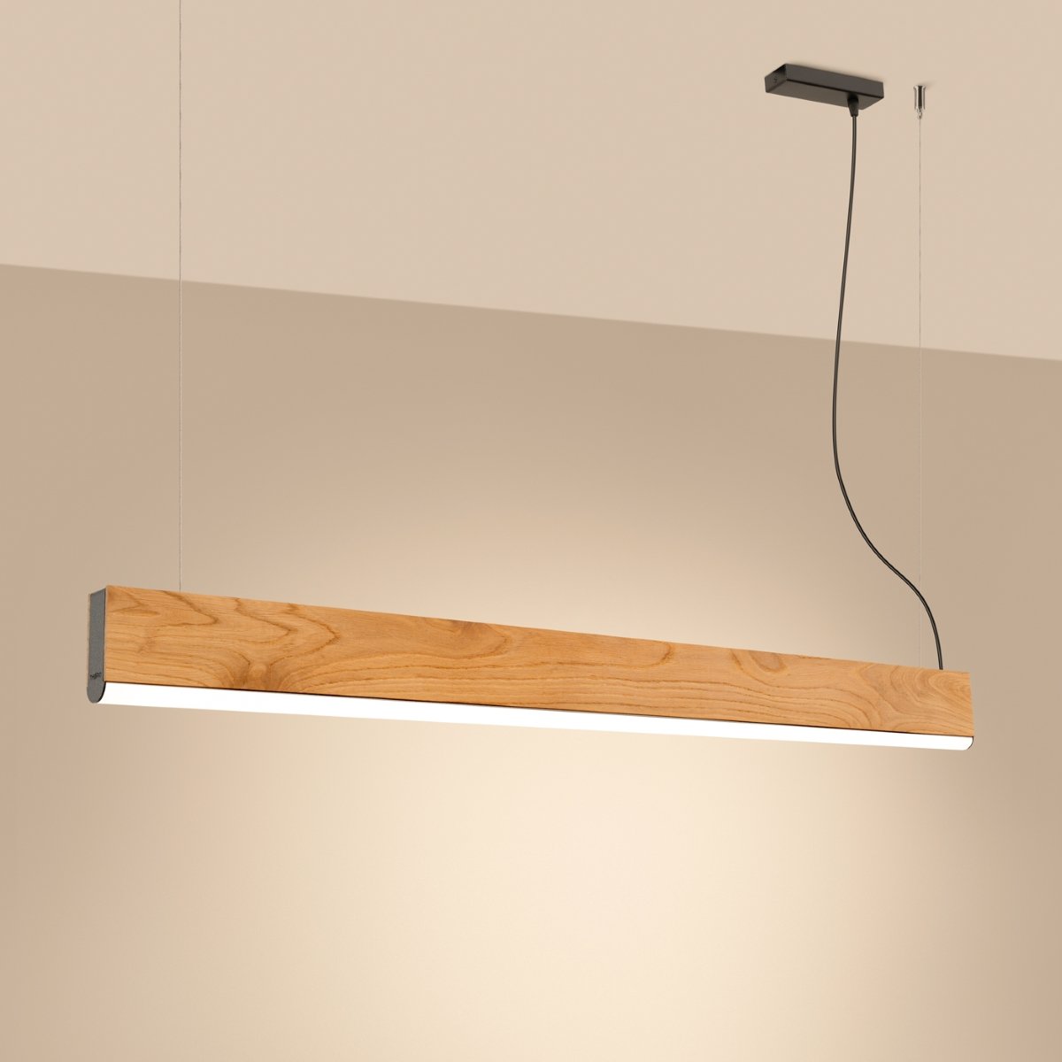 Suspension Bois Chêne LED 1 Lykke chêne, EDEN