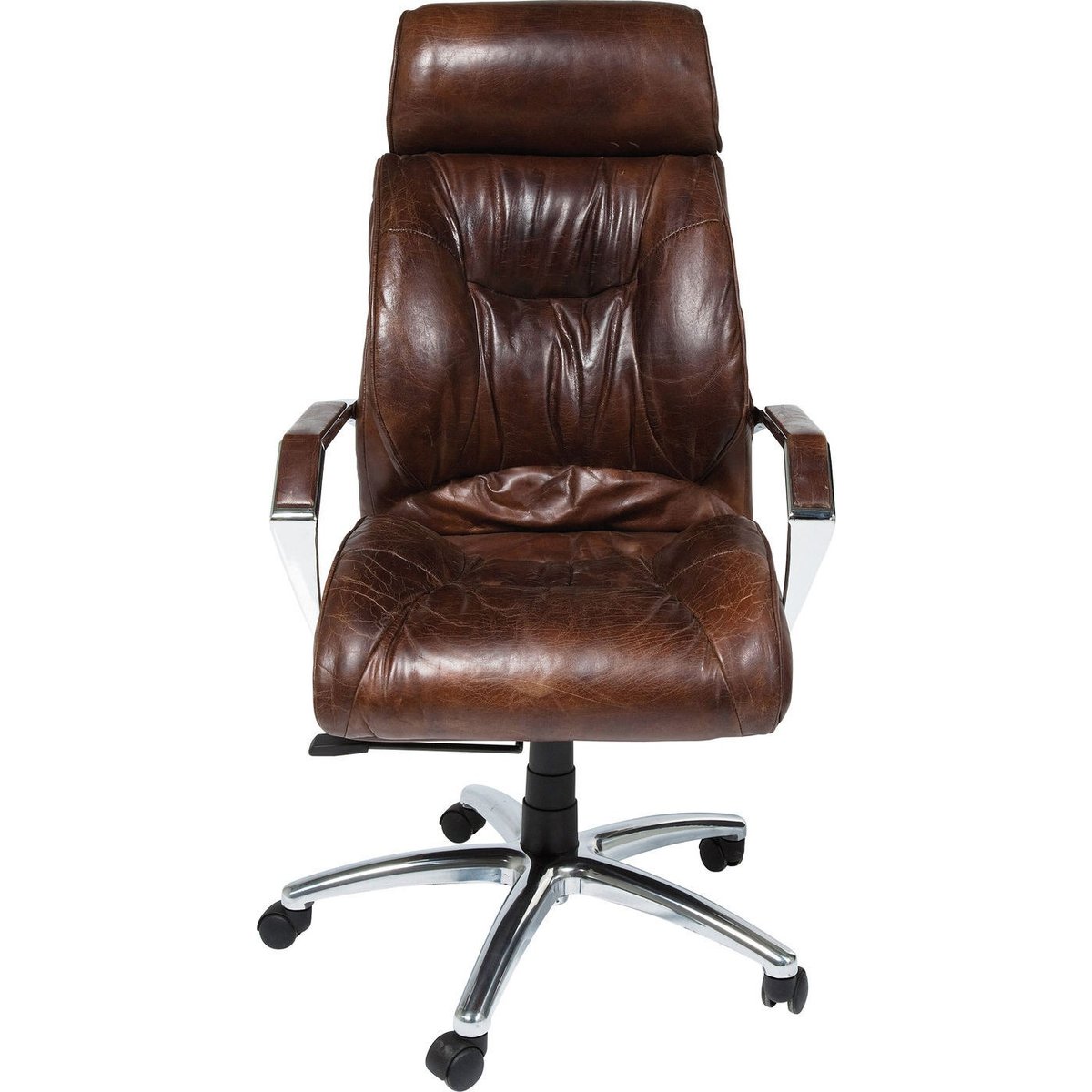Fauteuil de bureau en cuir, CIGAR LOUNGE couleur unique, KARE DESIGN