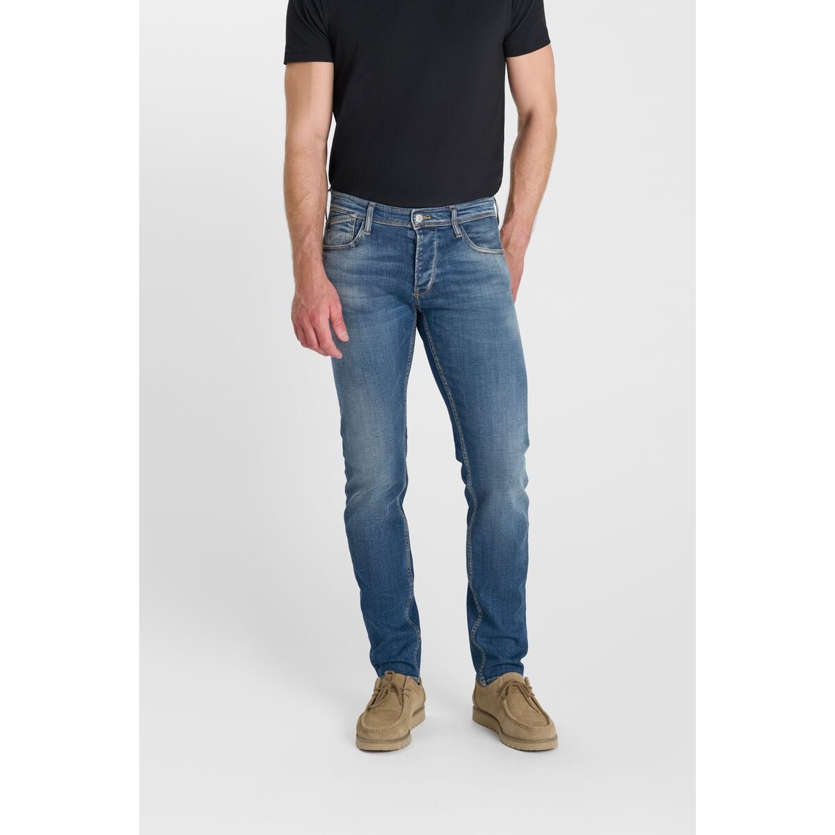 Jeans slim stretch 700/11, longueur 34 blue, LE TEMPS DES CERISES