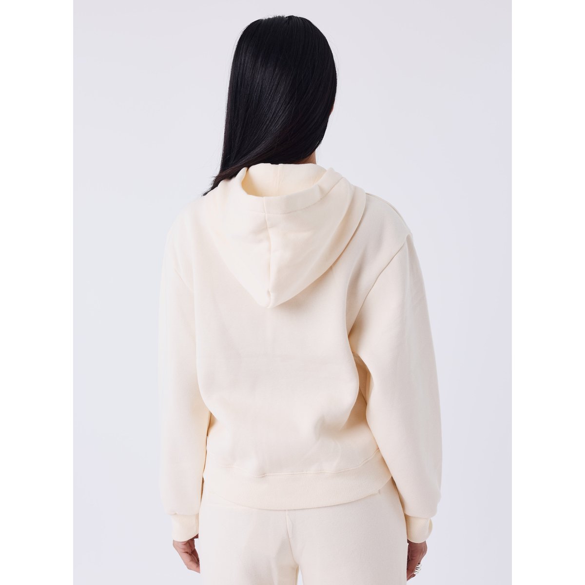 Sweat à capuche zippé Slowly crème camel / beige, PROJECT X