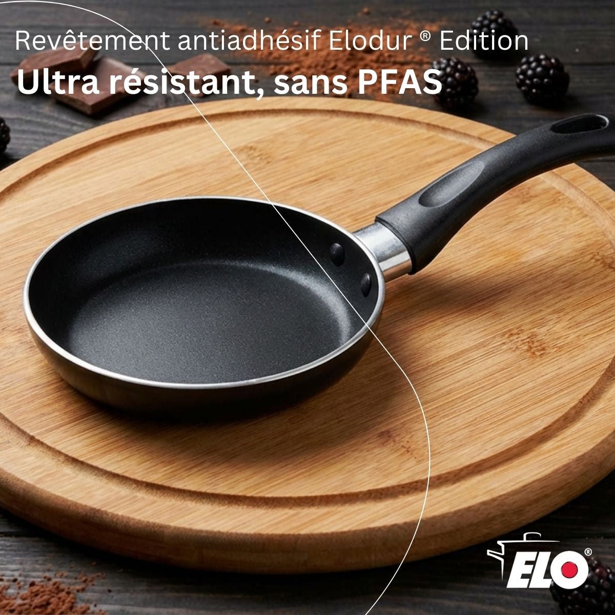 Set mini crêpière 14 cm et spatule JEWEL DE LUXE noir, ELO