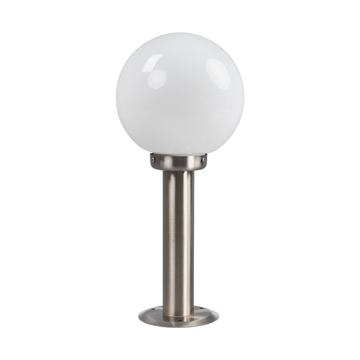 Luminaire extérieur  moderne, Vedran acier inoxydable, blanc opale, LINDBY