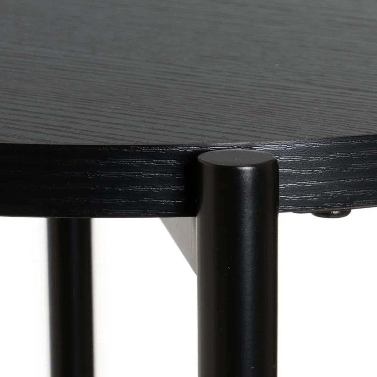 Table basse noire en bois, métal et corde 74x74x41cm noir, WADIGA