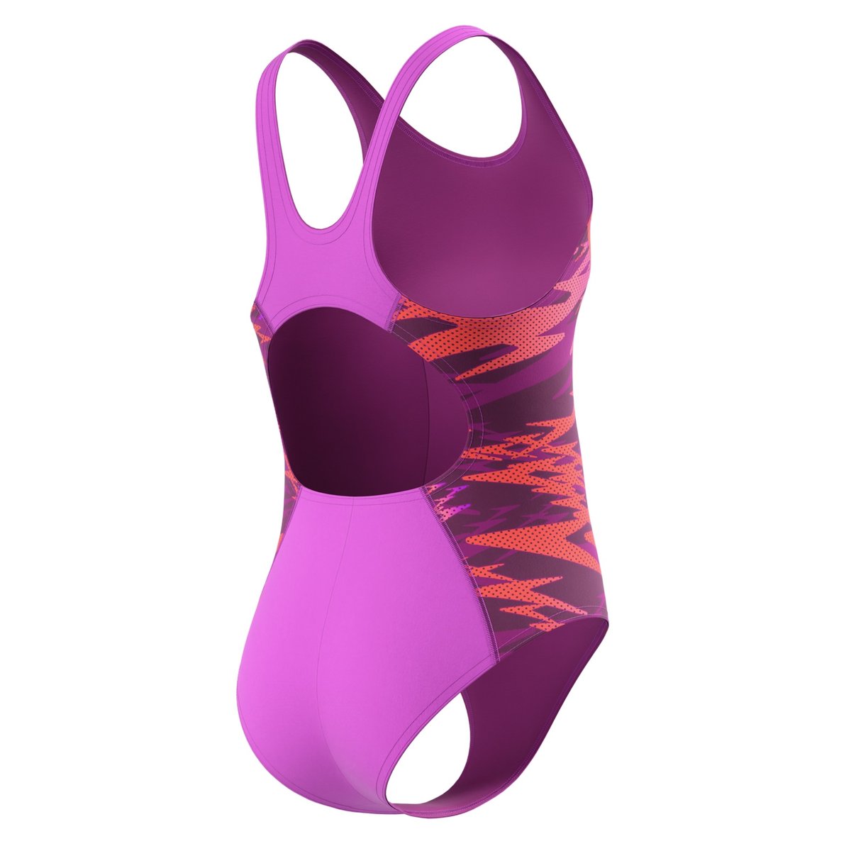 Maillot de bain 1 pièce dos nageur motif/style panneaux latéraux HYPERBOOM rose, SPEEDO