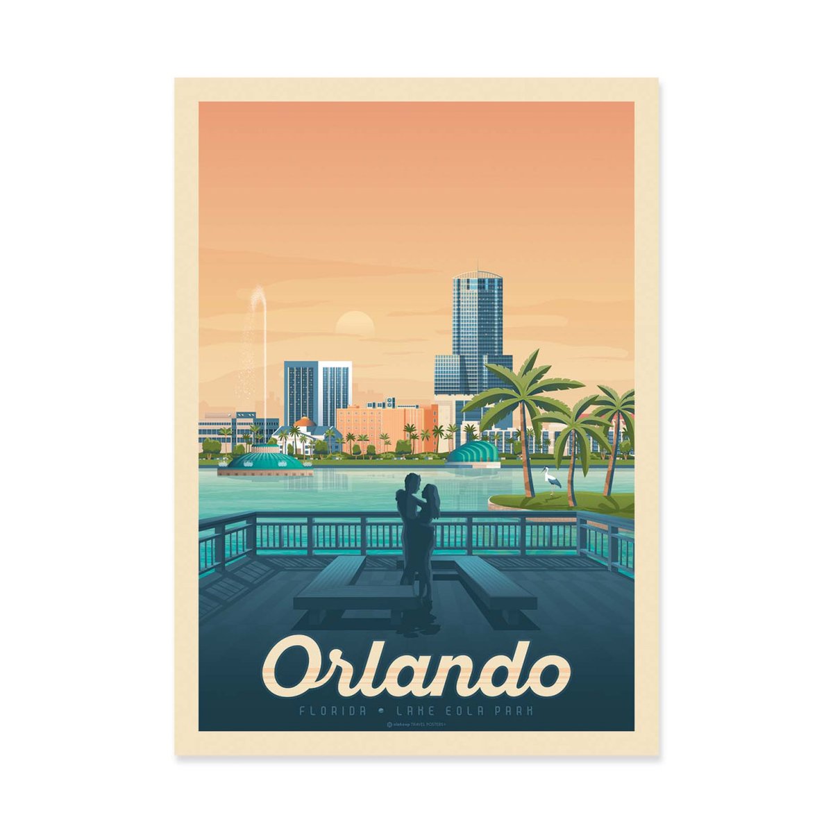 Affiche d'art - Orlando - Olahoop Travel Posters orange, WALL EDITIONS