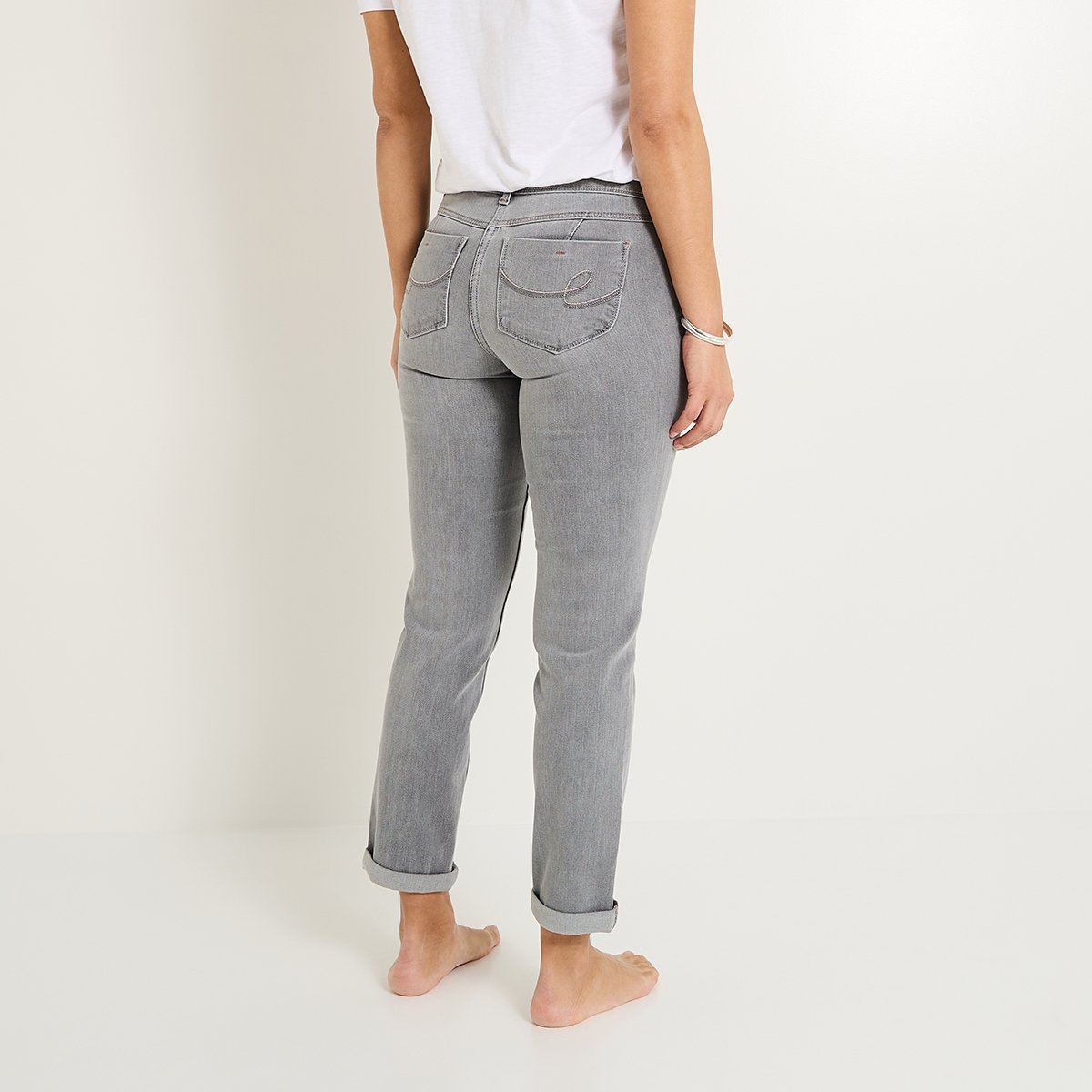 Jean raccourci TOKYO R01 gris grey, GRAIN DE MALICE