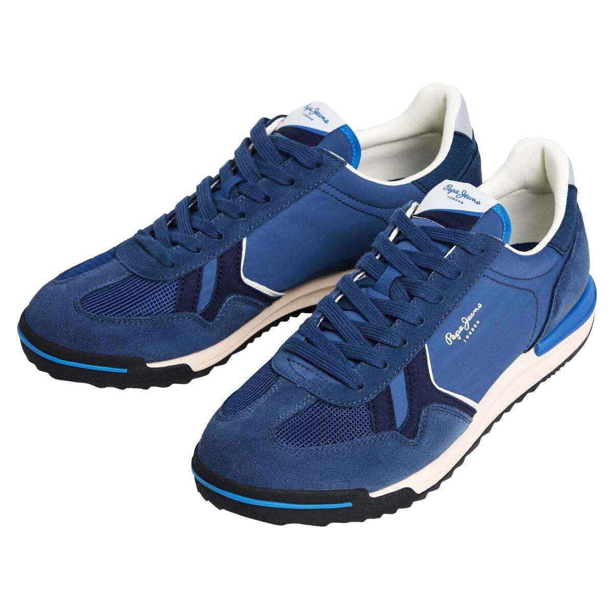 Marvin - Baskets Rétro Avec Détails En Daim bleu jean foncé, PEPE JEANS