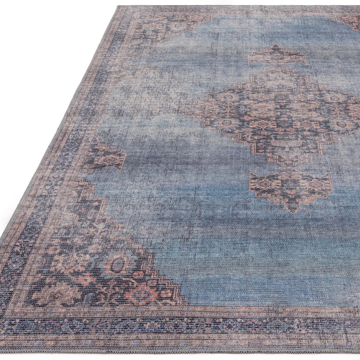 Tapis salon et chambre style orient DANA bleu, NOVATREND