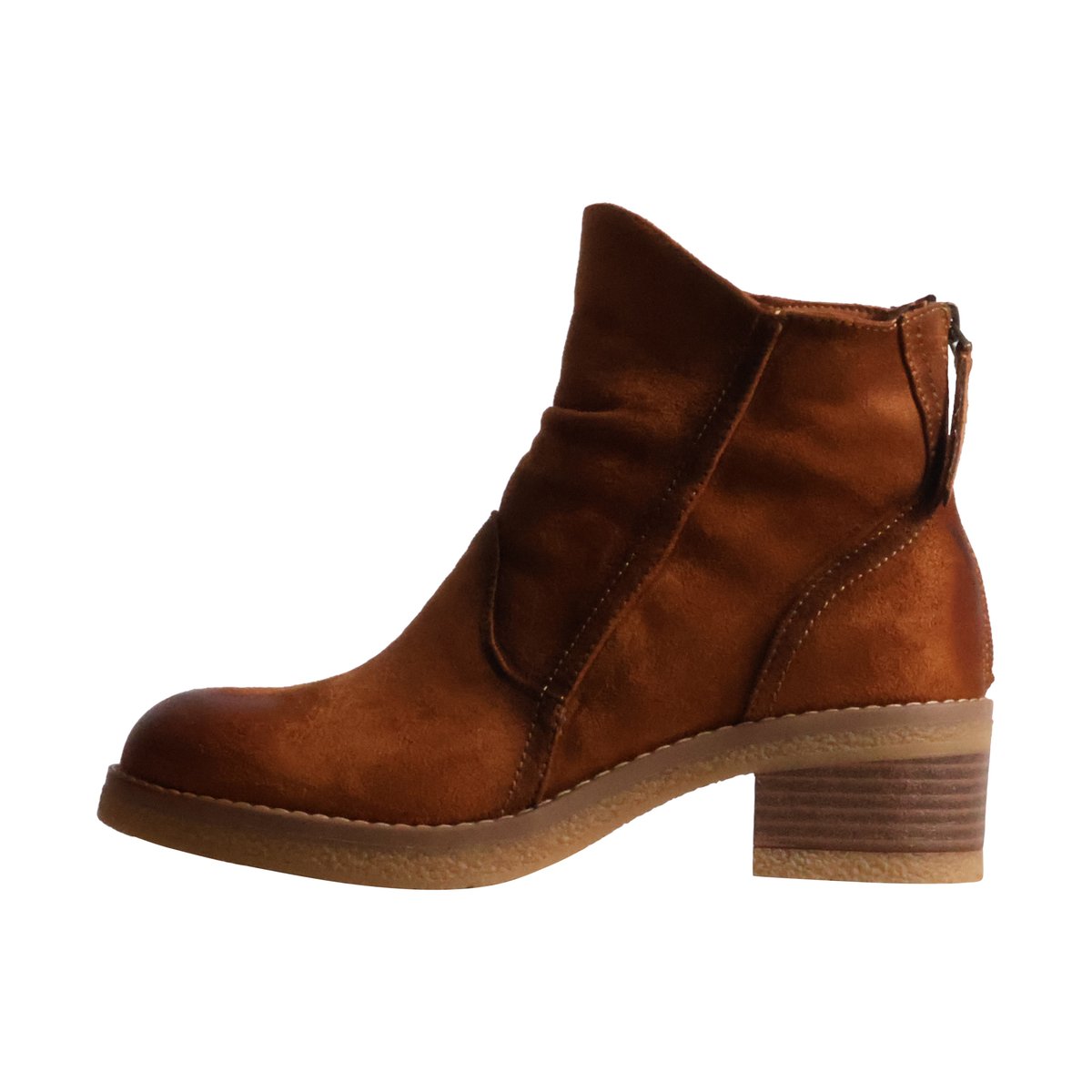 Bottines à Zip camel, THE DIVINE FACTORY