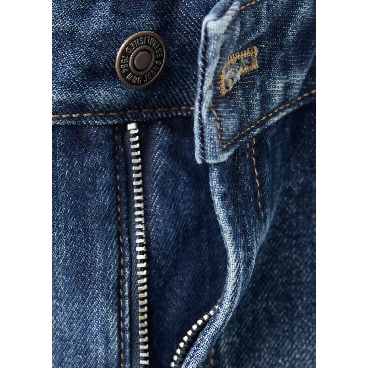 Jean Miami droit taille normale bleu foncé, MANGO