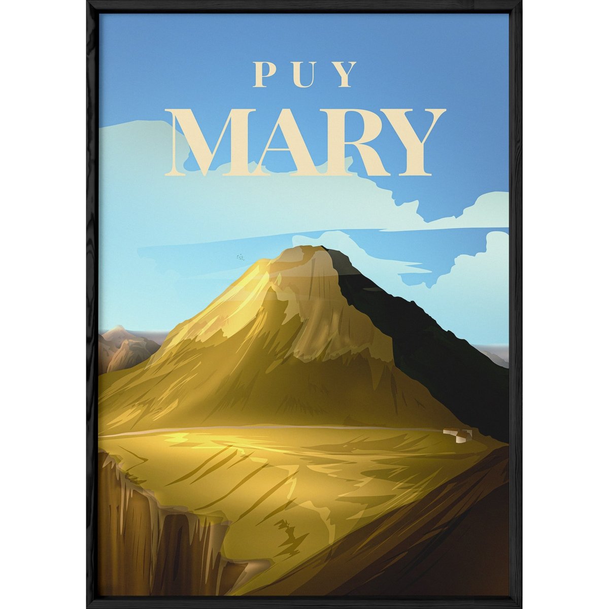 Affiche ville Puy Mary blanc, L'AFFICHERIE