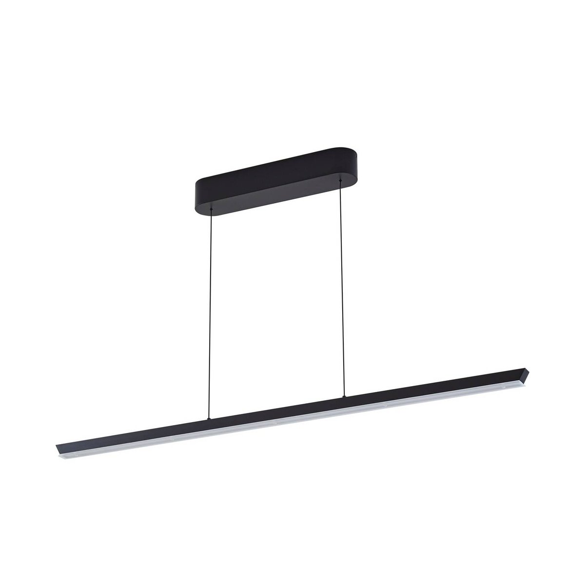 Suspension en métal moderneLED, Solvar noir, LUCANDE