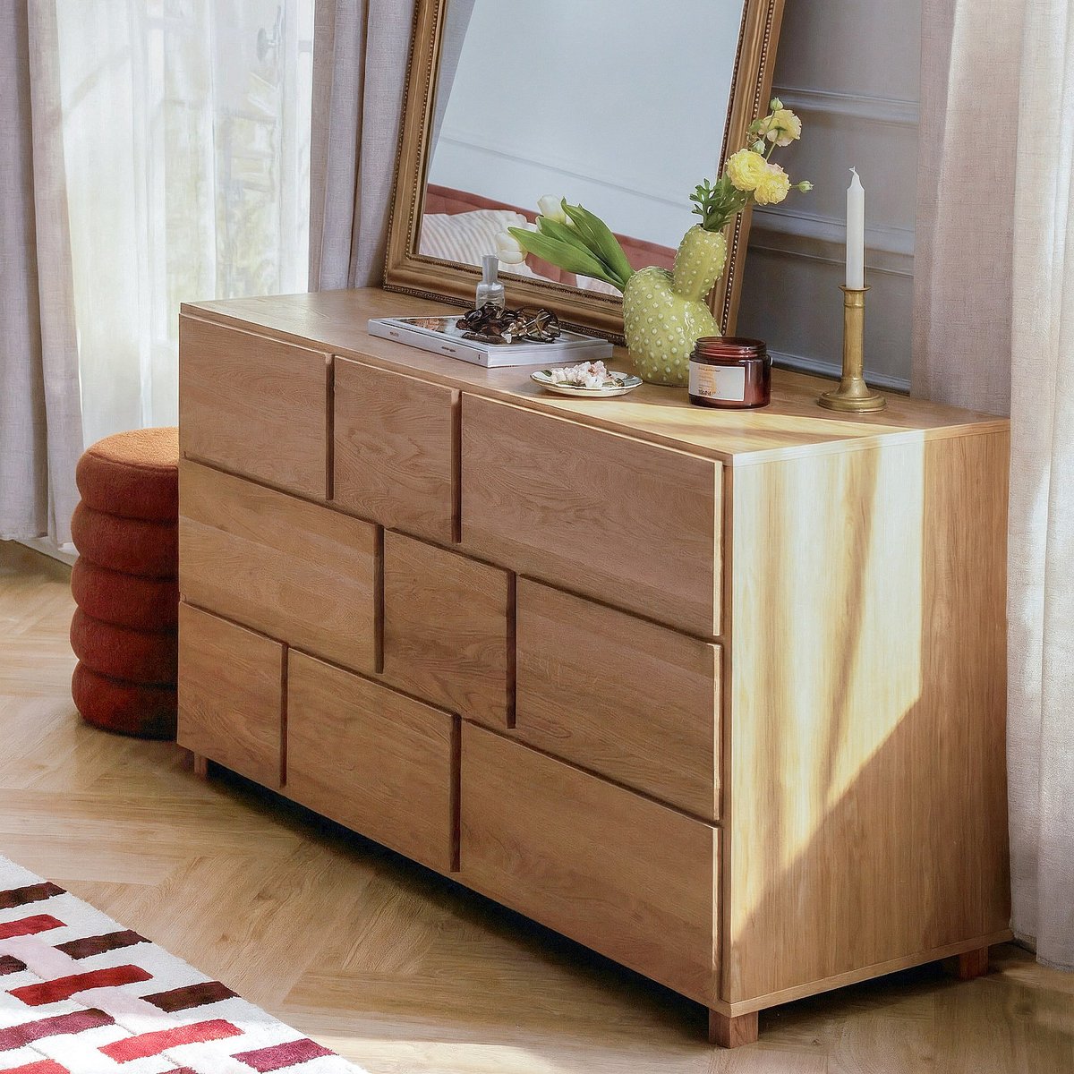 Commode bois HANITA naturel clair, HABITAT