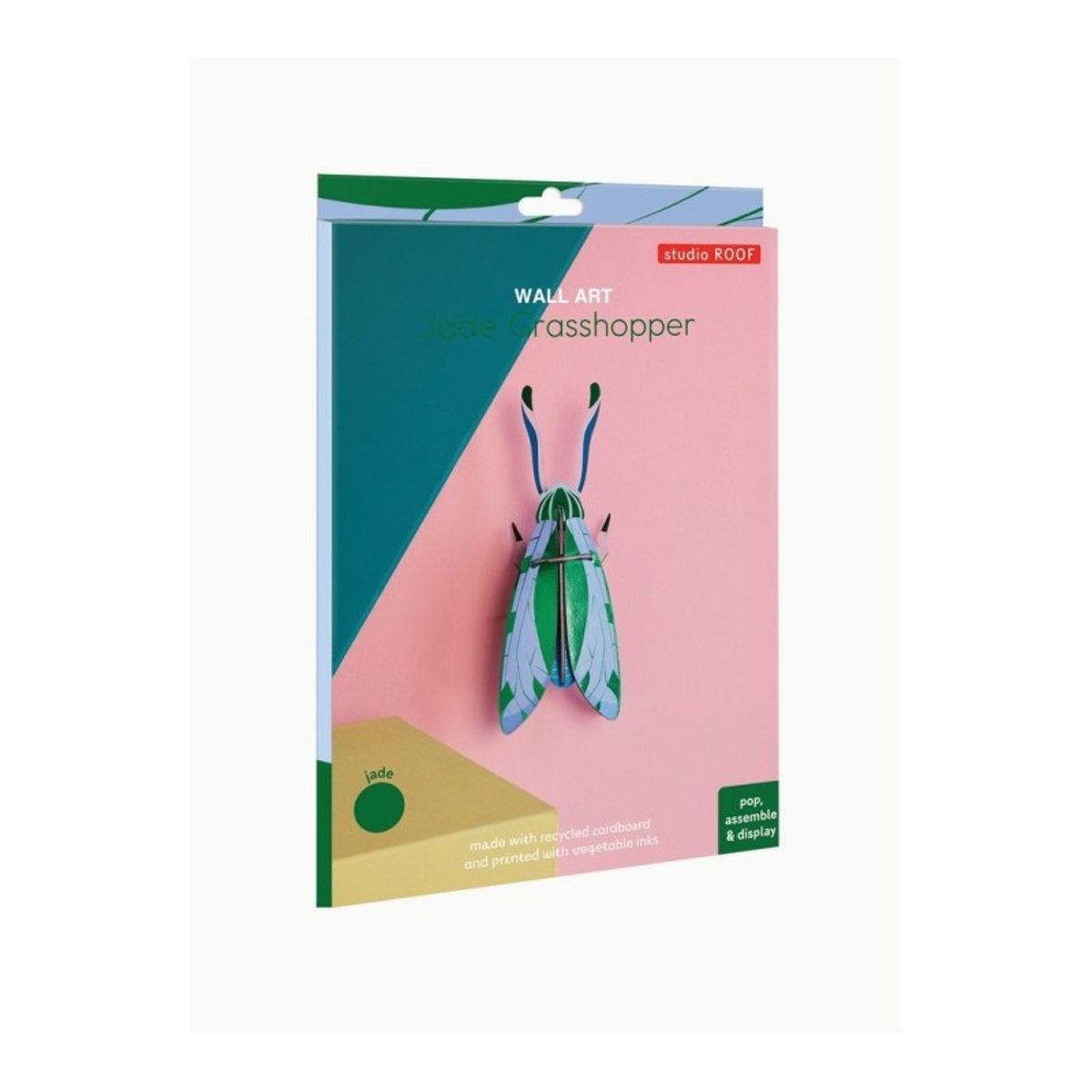 Sauterelle décoration murale carton métallisé Grasshopper multicolore, STUDIO ROOF