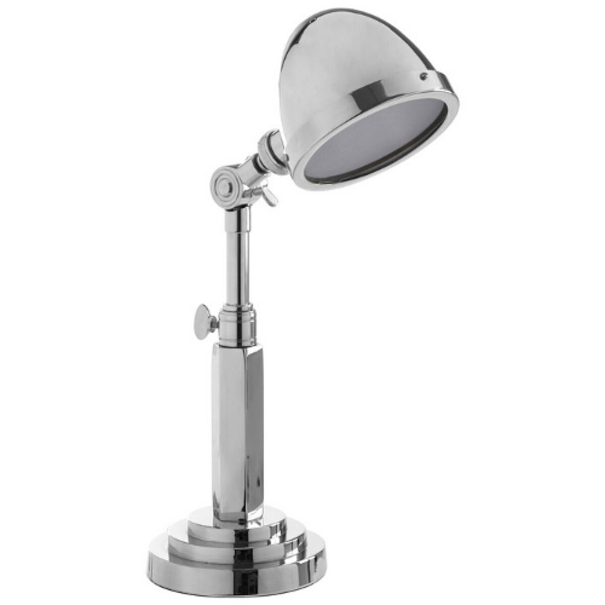 Mejia Industrial-Style Metal Task Table Lamp in Silver silver-coloured, SO'HOME