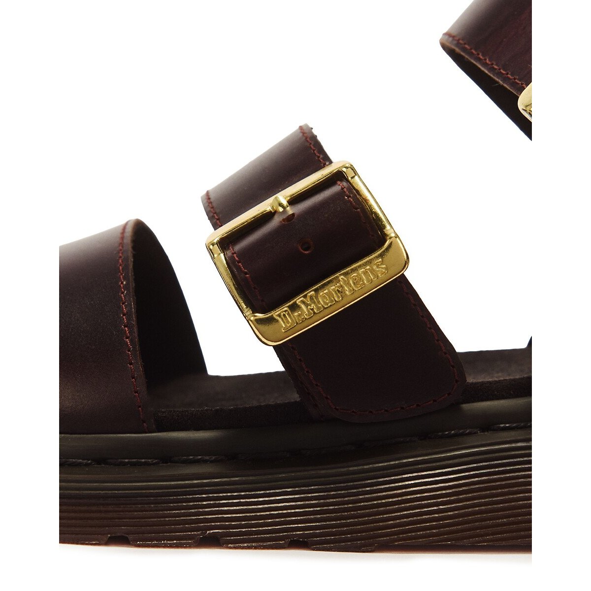 Sandales Gryphon en cuir Atlas bordeaux foncé, DR. MARTENS
