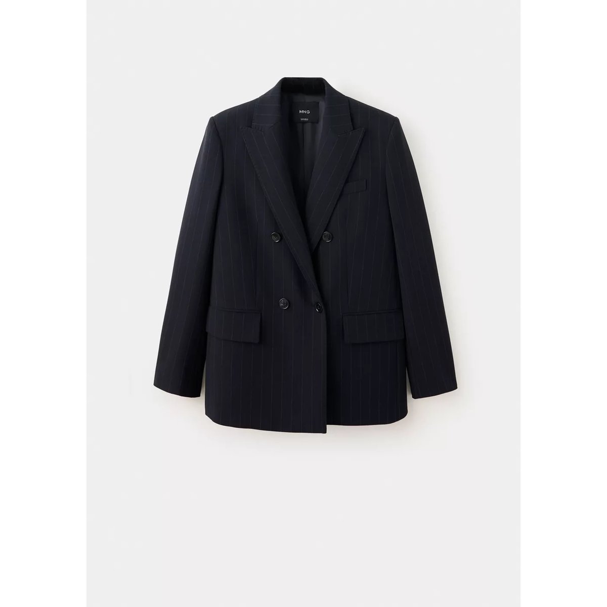 Blazer costume croisé bleu marine, MANGO