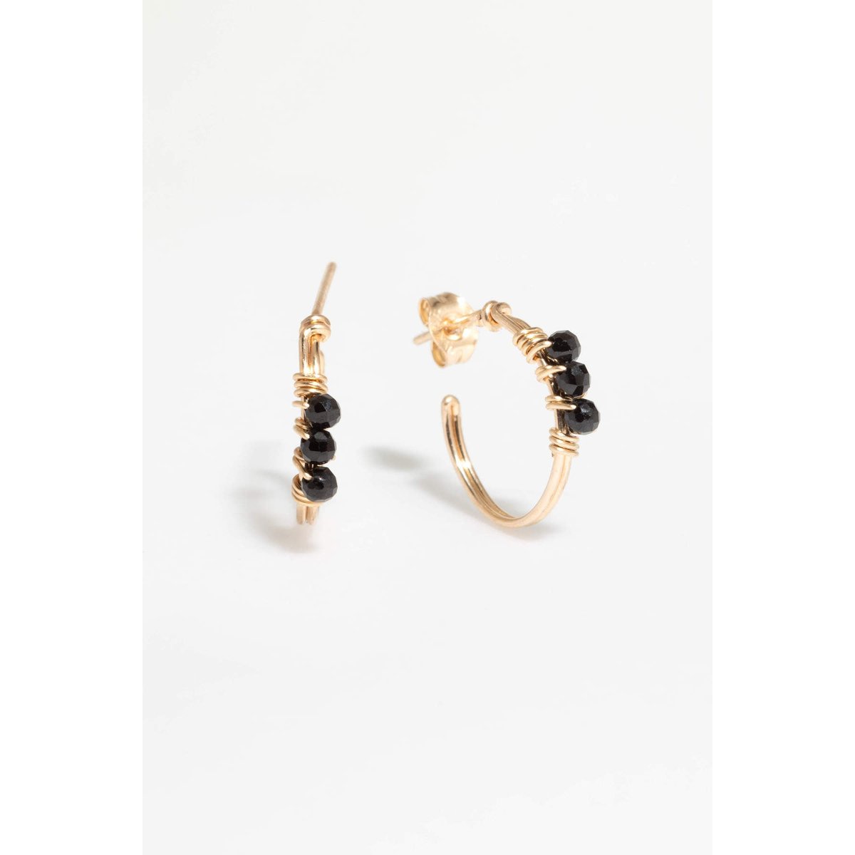 Créoles Théa - Spinelle argent / tanzanite, YAY PARIS