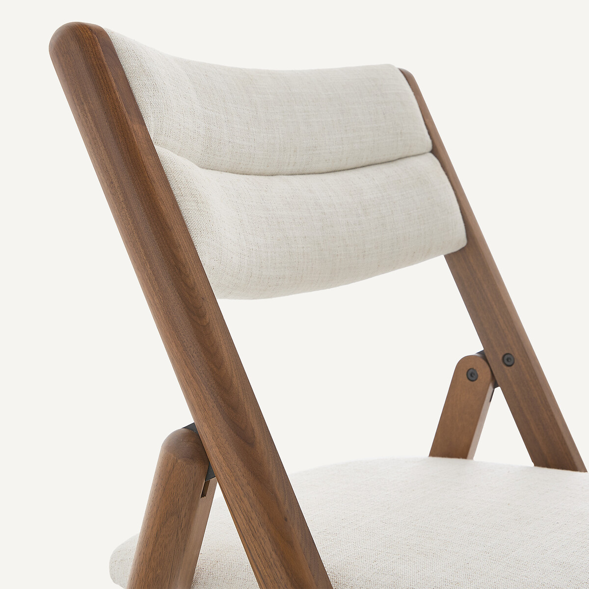 Silla plegable de nogal, CAMMINATA nogal/tiza, EMMANUEL GALLINA X AM.PM