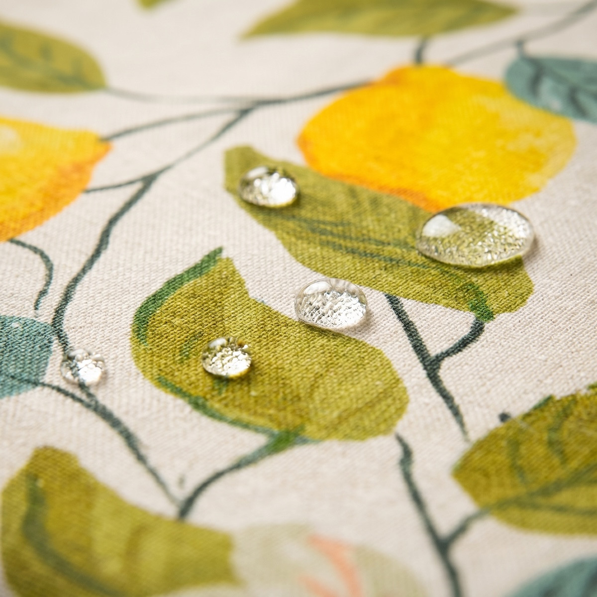 Nappe Jardin d'agrumes - Coton & Polyester blanc, TRADITION DES VOSGES