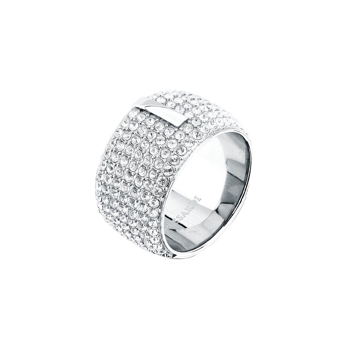 Bague T-ROUND acier inoxydable, TRUSSARDI