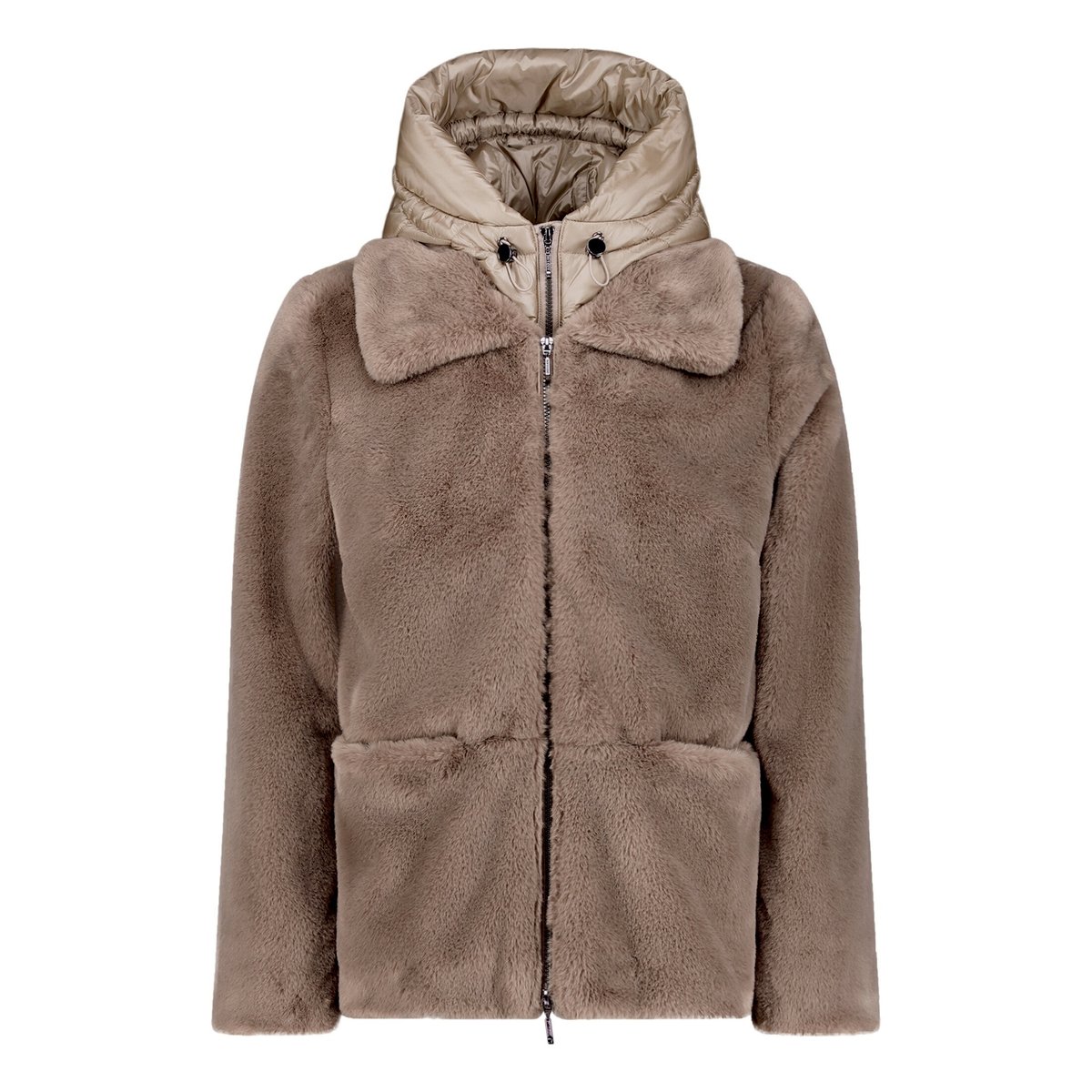 Veste en peluche avec partie veste sans manches amovible gris foncé, AMBER & JUNE