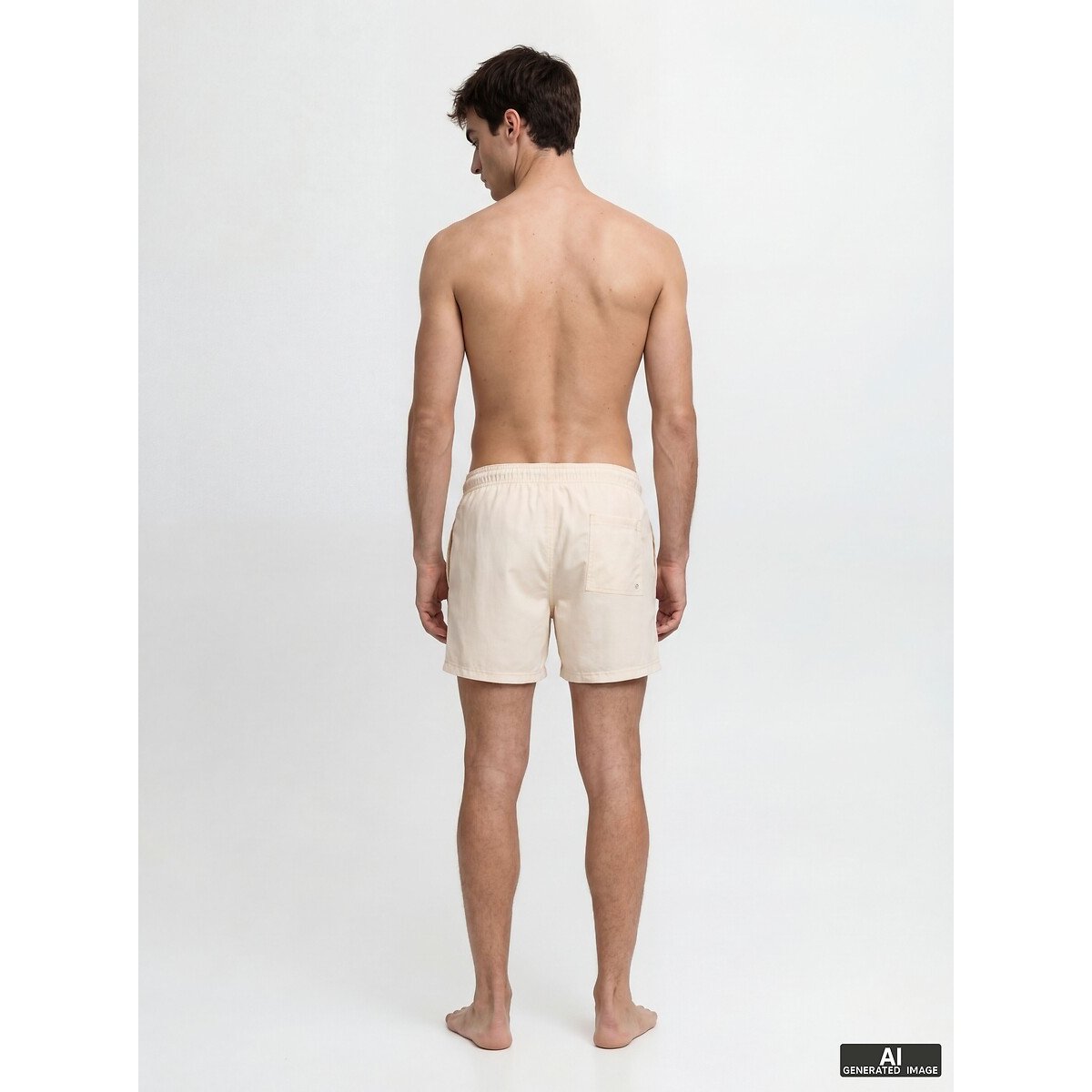 Short de bain avec badge crème, JACK & JONES