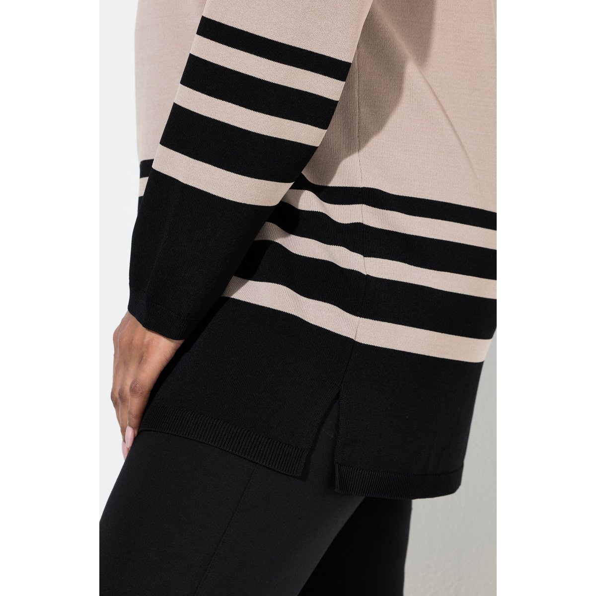 Pull à rayures beige foncé, ULLA POPKEN