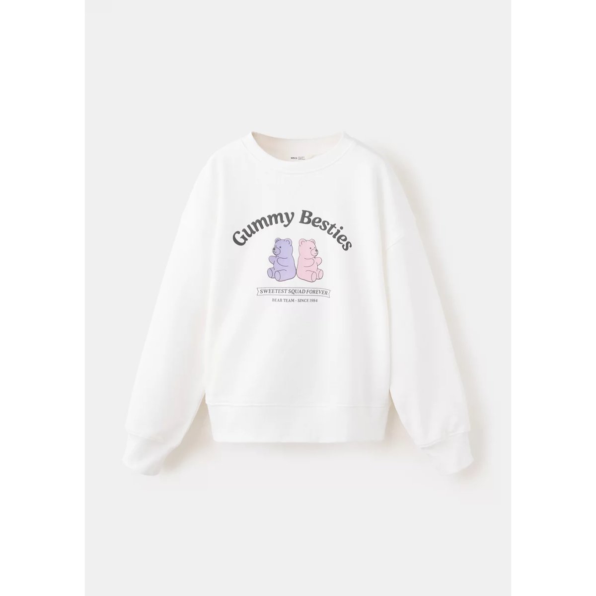 Sweat-shirt coton imprimé blanc cassé, MANGO KIDS