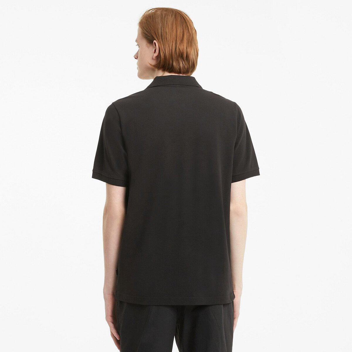 Essential Pique Polo Shirt in Cotton Pique with Logo black, PUMA