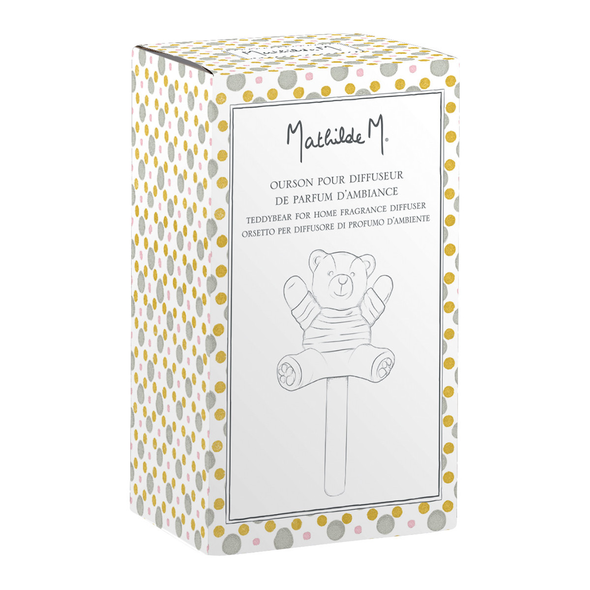 Recharge Ourson en biscuit pour diffuseur de parfum blanc, MATHILDE M