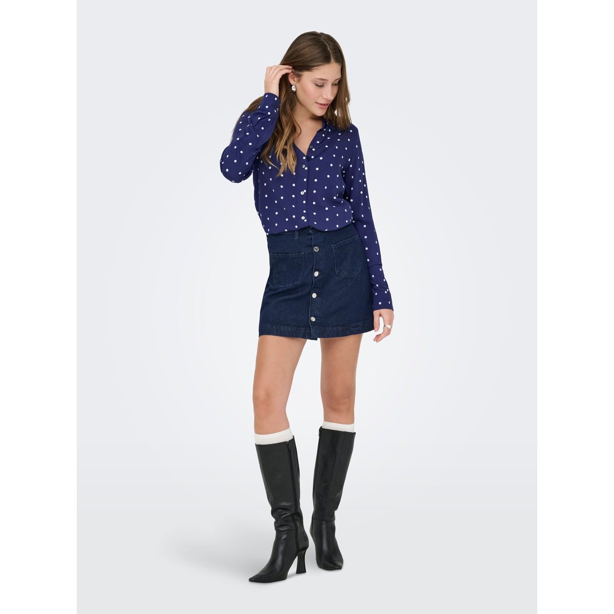Jupe En Denim dark blue denim 1, ONLY
