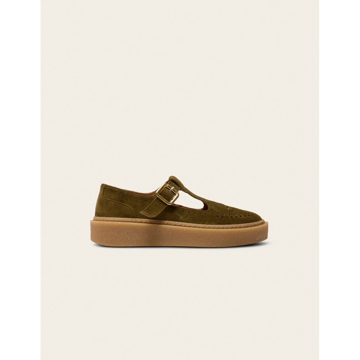 Derbies BAIA suède kaki, ODAJE