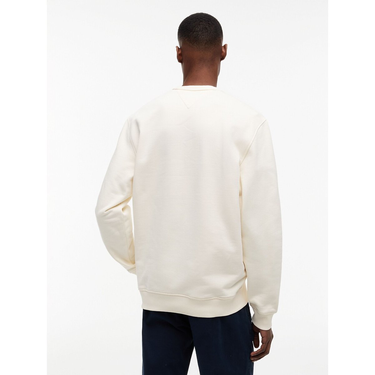 Logo Print Crew Neck Sweatshirt off-white, TOMMY JEANS