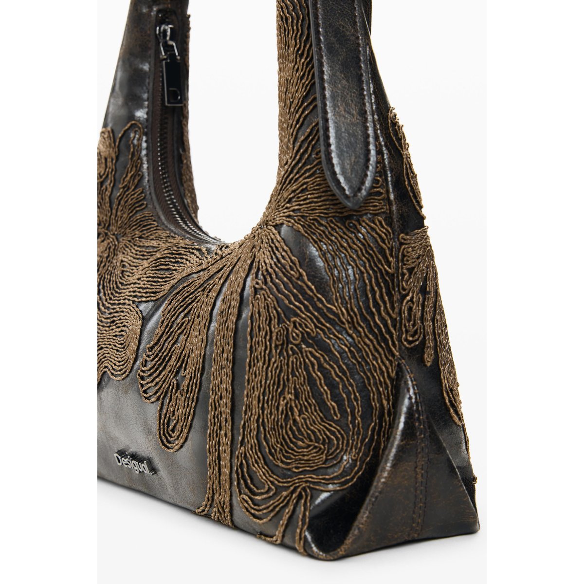 Petit sac à bandoulière marron, DESIGUAL