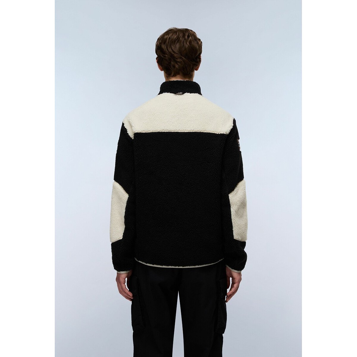 Pile con zip Yupik nero/bianco, NAPAPIJRI