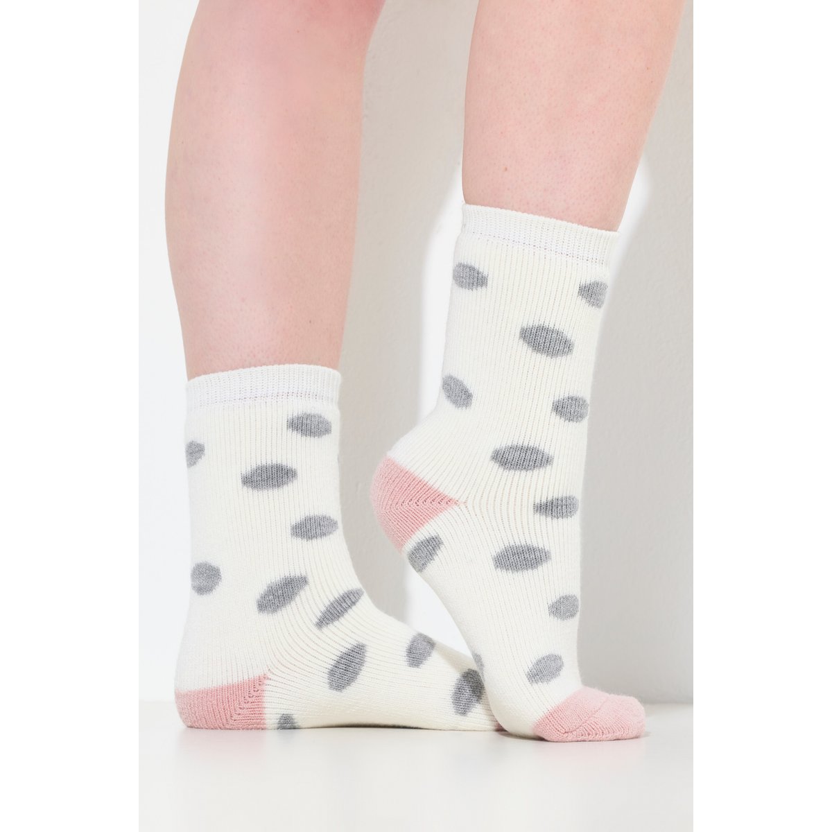 Lot de 2 paires de chaussettes cocooning blanc neige, ULLA POPKEN