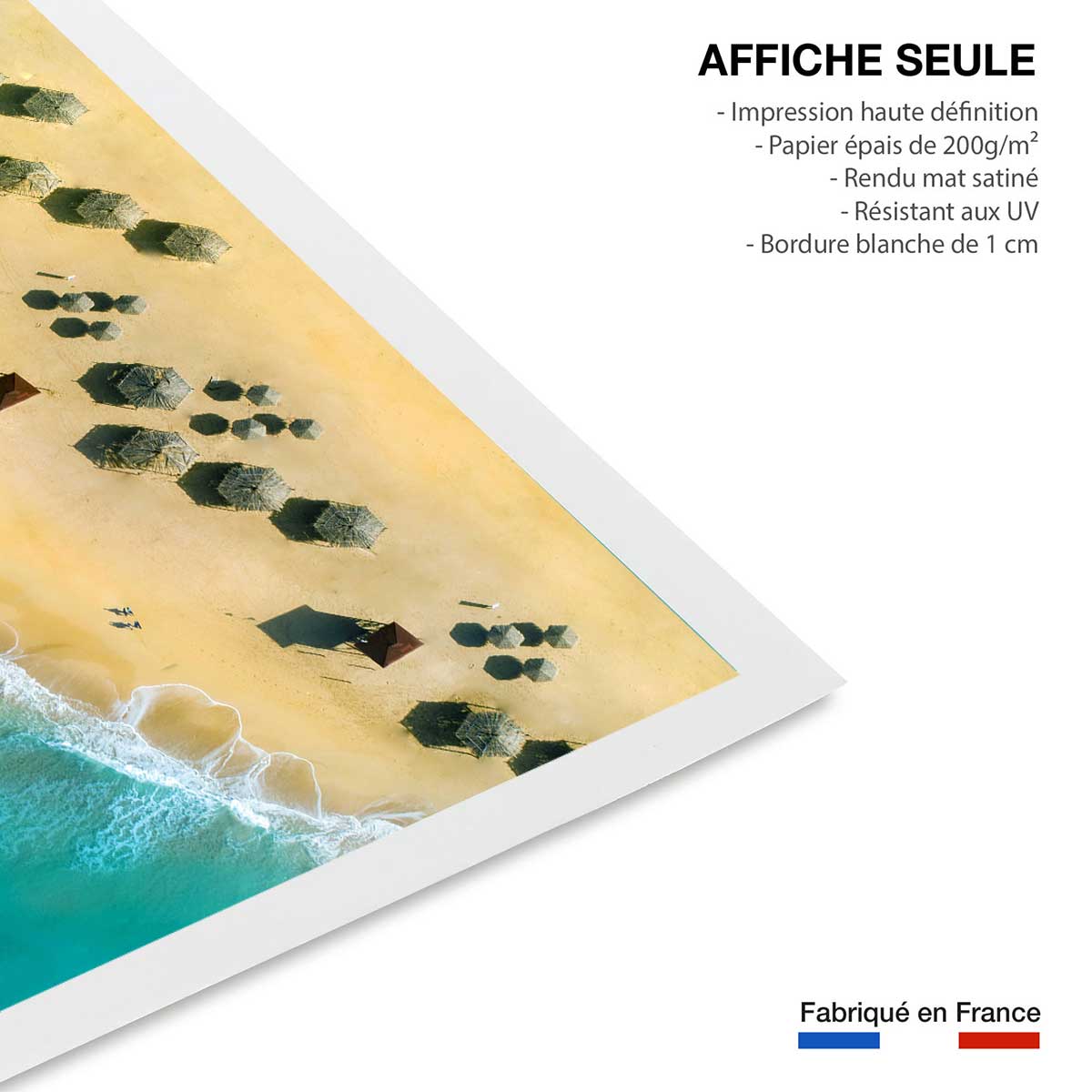 Poster paillote du pacifique affiche seule, HEXOA