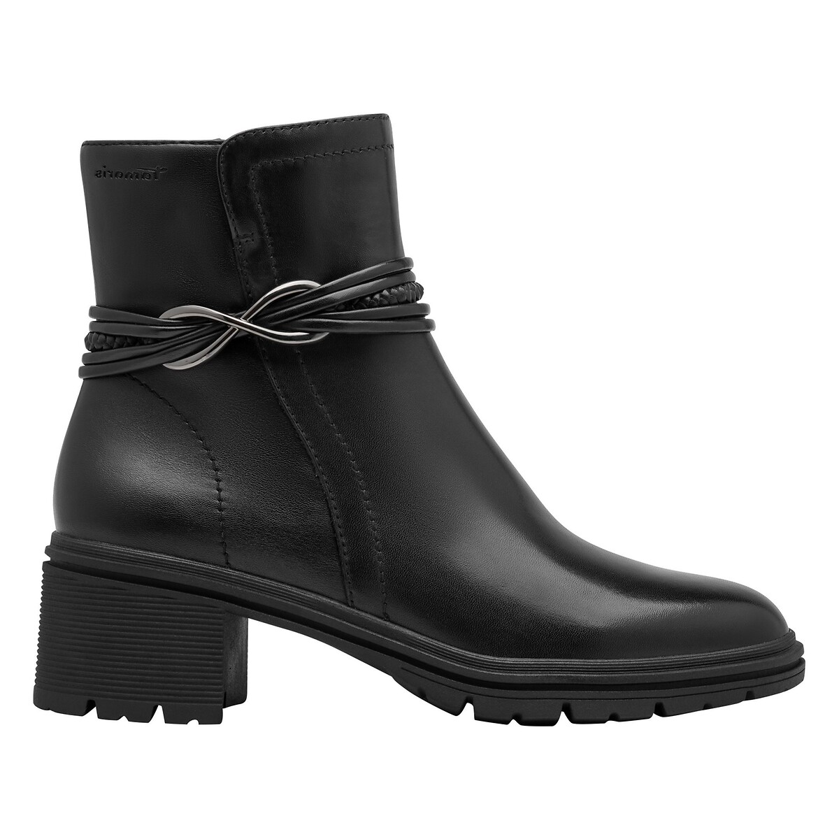 Bottines plates noir, TAMARIS