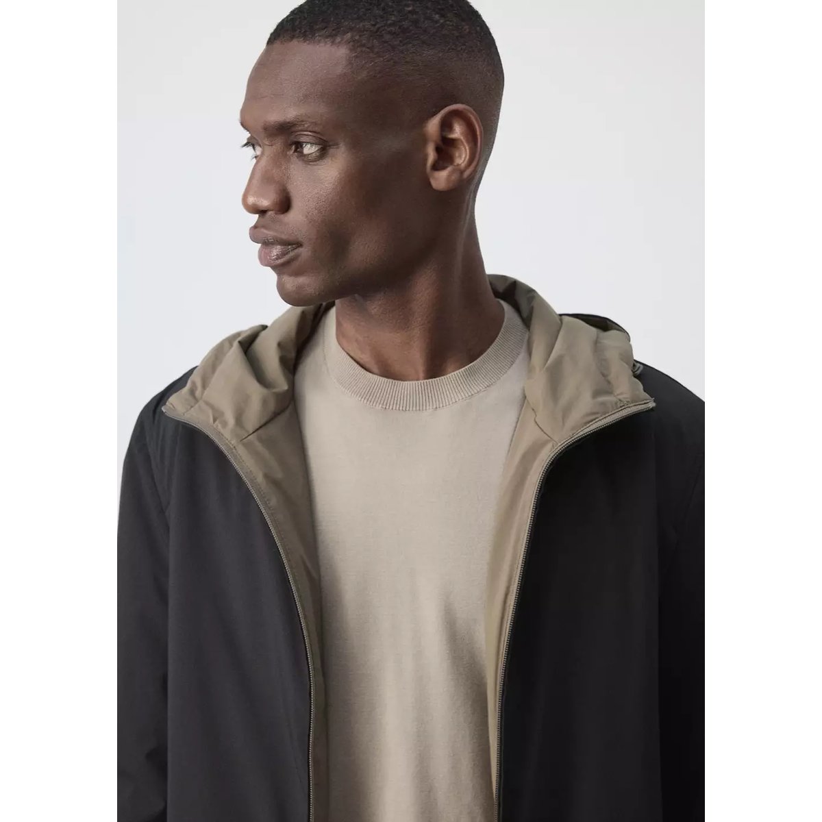 Veste matelassée déperlante et réversible noir, MANGO MAN