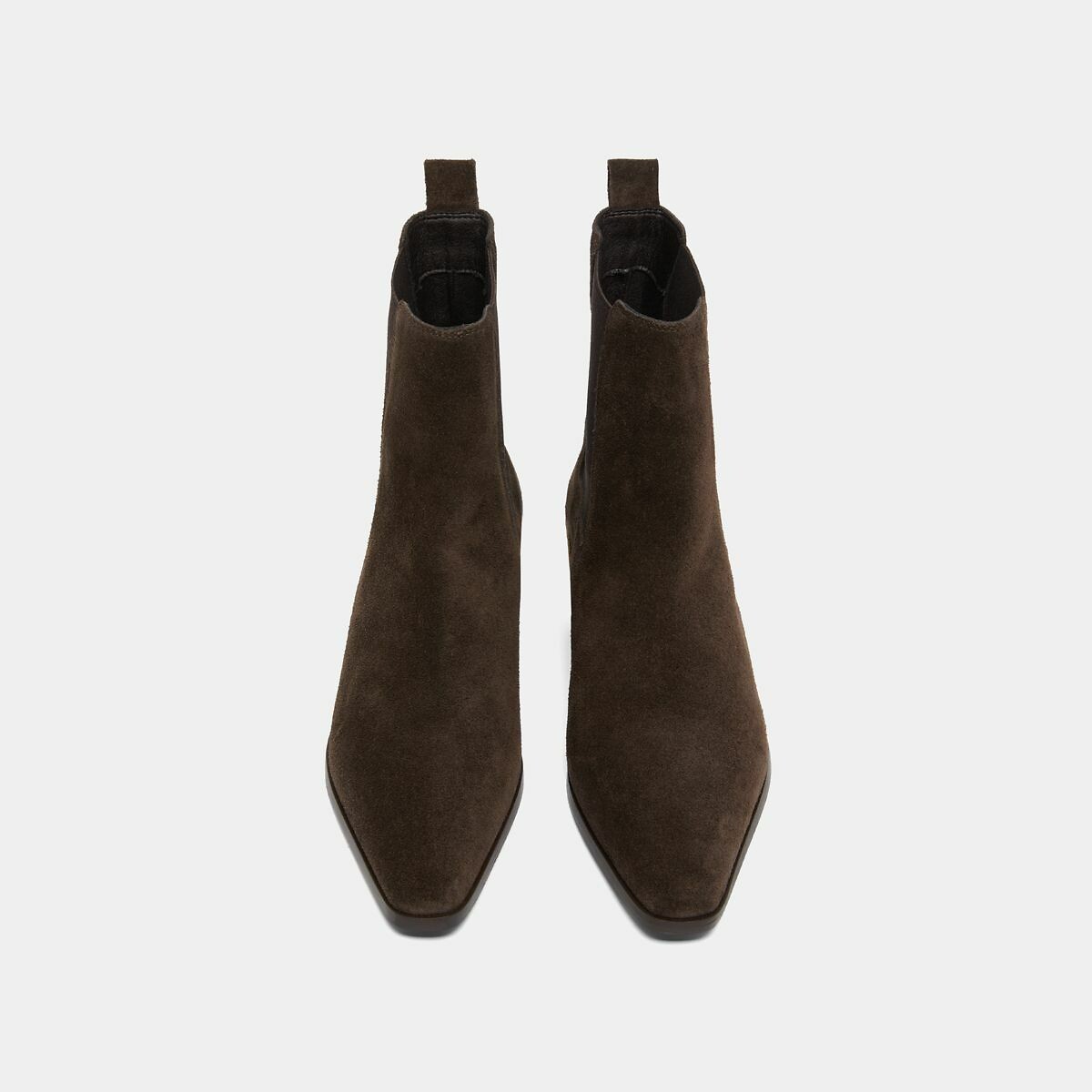 Bottines en croute de cuir, Papaye marron foncé, JONAK