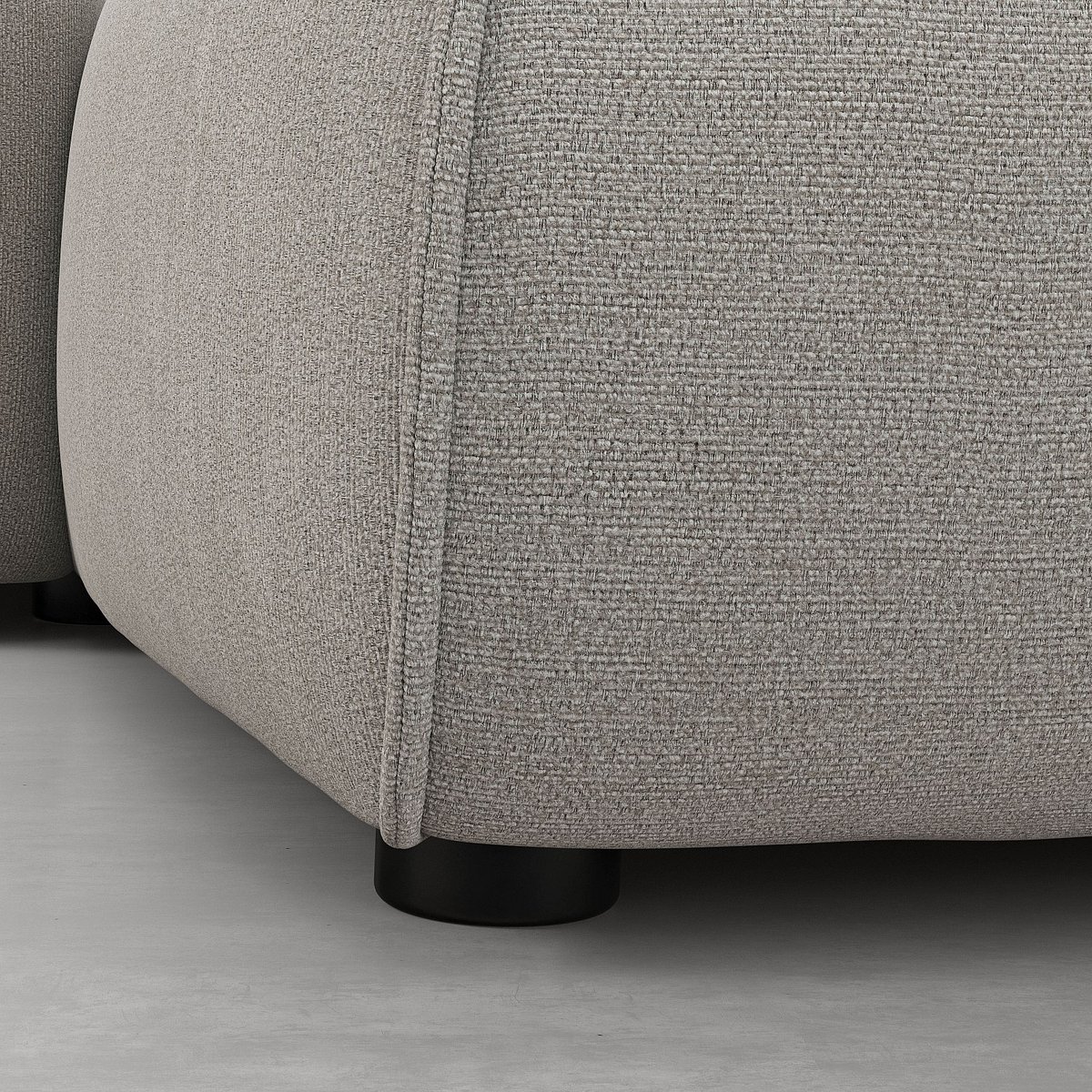 Canapé d'angle gauche en tissu CELESTE gris clair, HABITAT