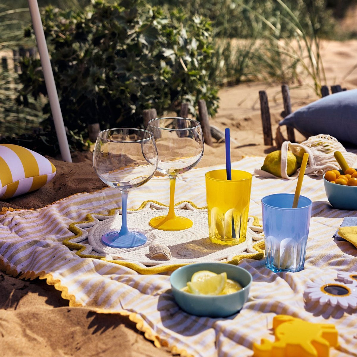 6 verres à cocktail 70 cl bleus -SUMMER POP bleu, LUMINARC