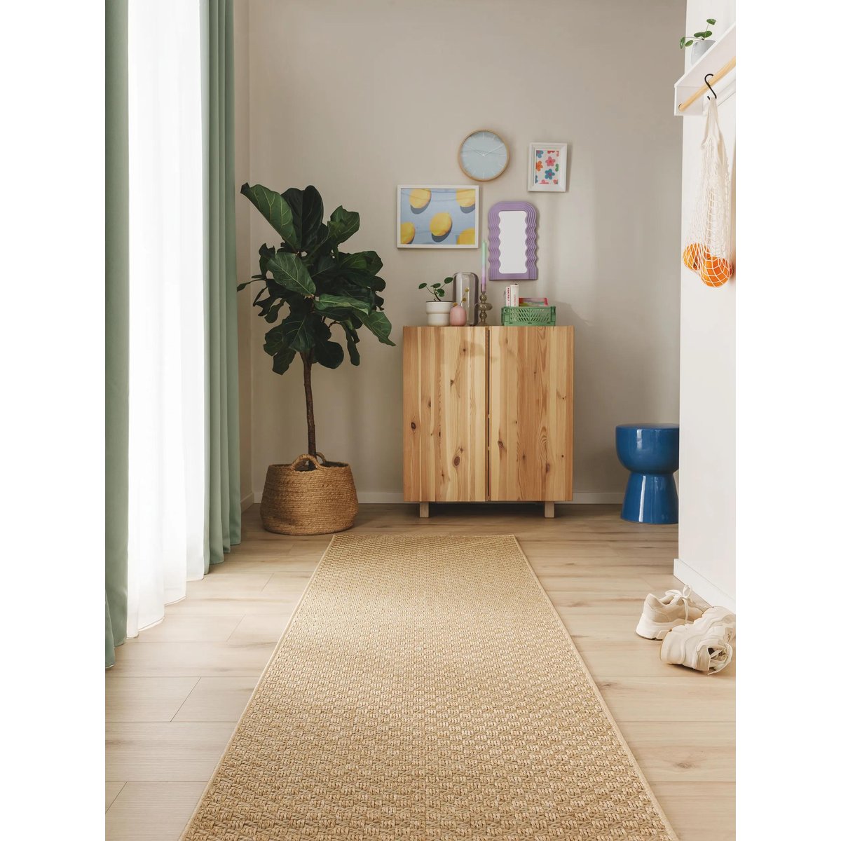 Tapis de couloir d'extérieur & intérieur TAISSA beige, BENUTA 