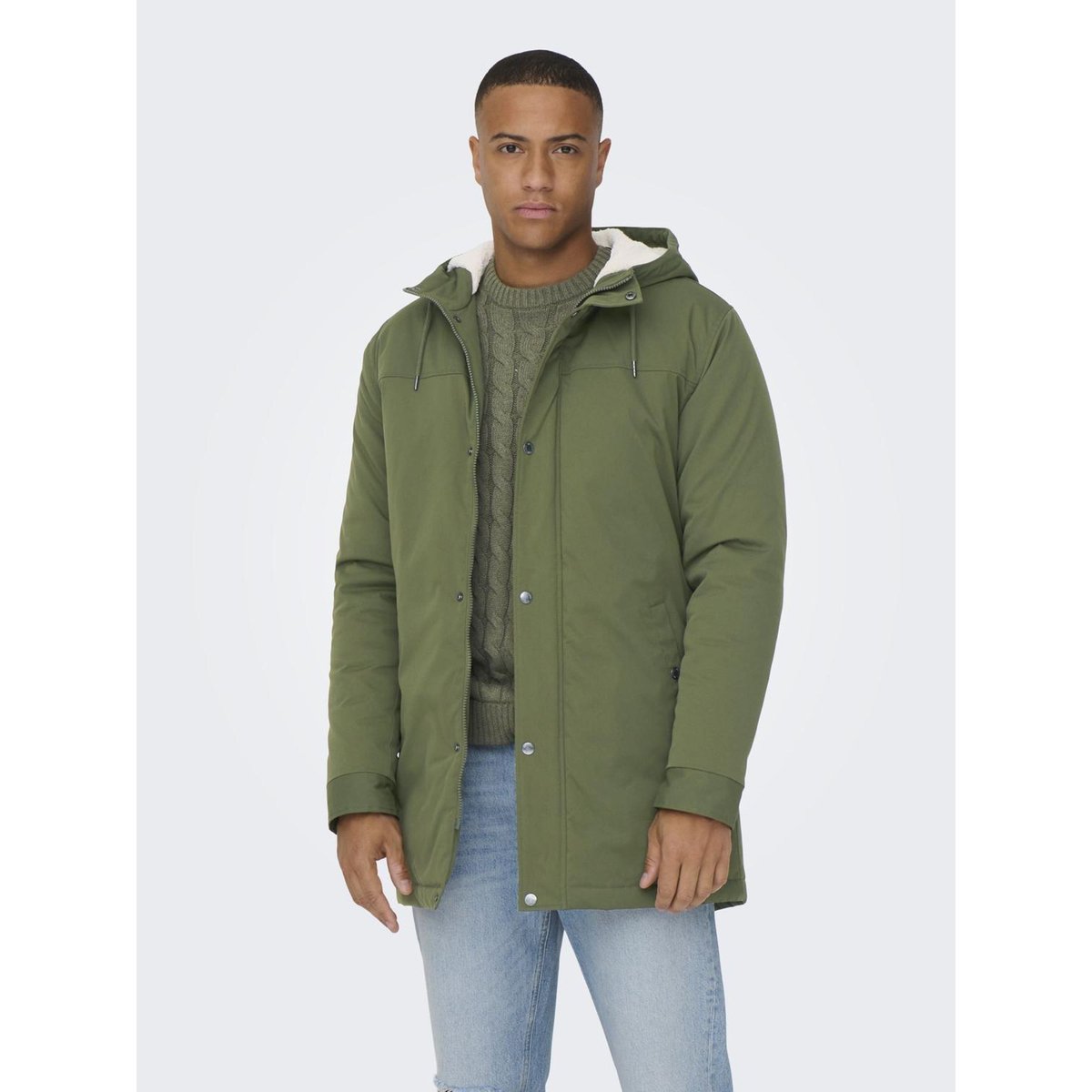 Parka Longue olive night, ONLY & SONS