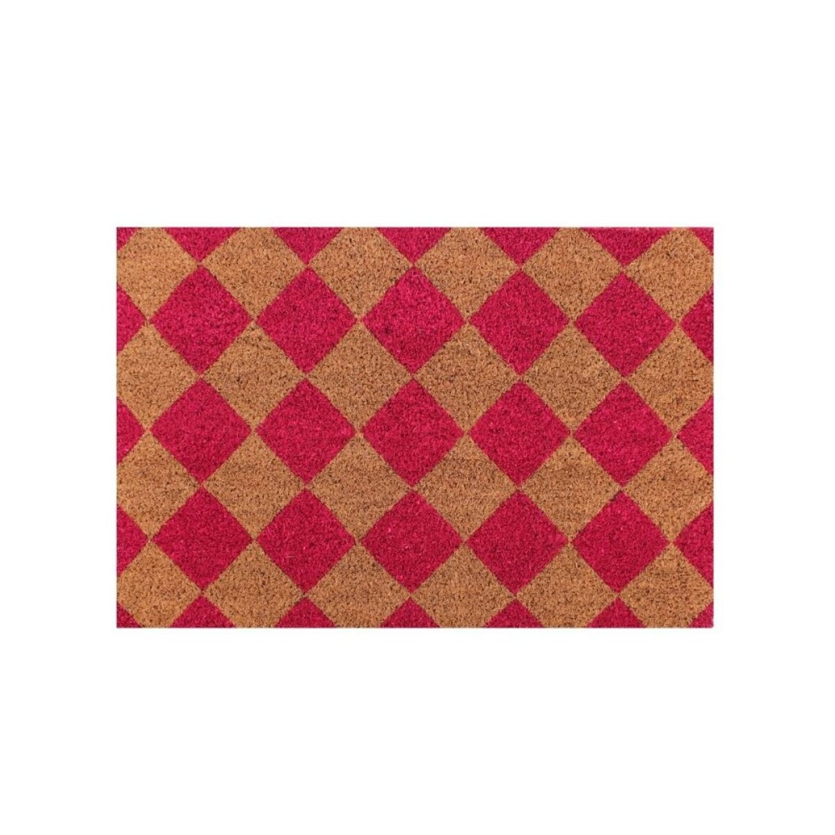 Paillasson coco imprimé 40x60cm rose, ORNAMI