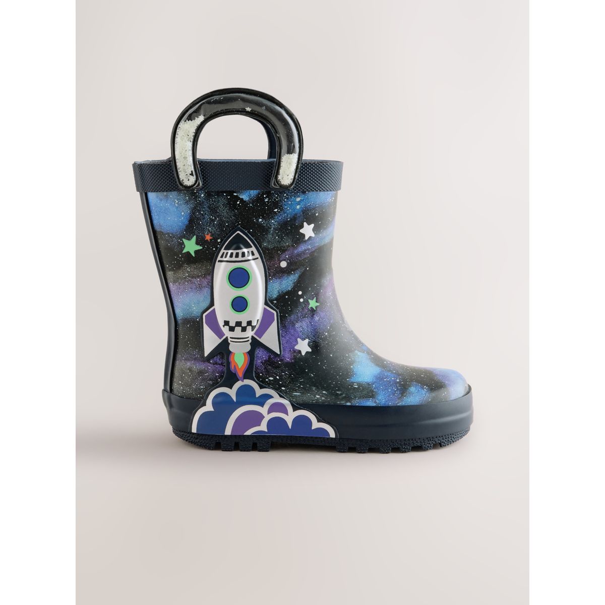 Bottines en caoutchouc à enfiler poignées bleu marine, NEXT