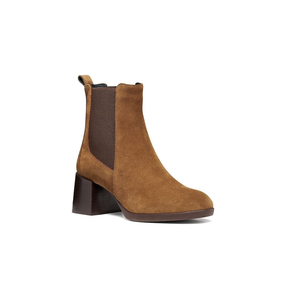 Bottines à talons en cuir, WALK PLEASURE 55T noisette, GEOX